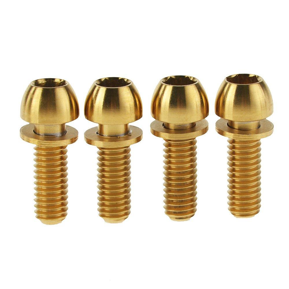 

Болт для крепления тормоза велосипеда Dingtai из титана с шаровой головкой M6x18 20 мм 4 шт. (Золото, М6x20мм)