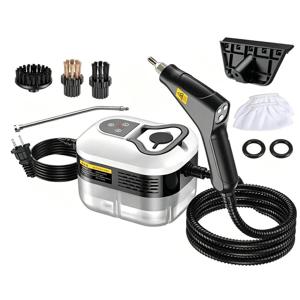High Temperature Steam Cleaner Machine with Multiple Brush Attachments and Adjustable Steam Nozzle for Home and Commercial Use
