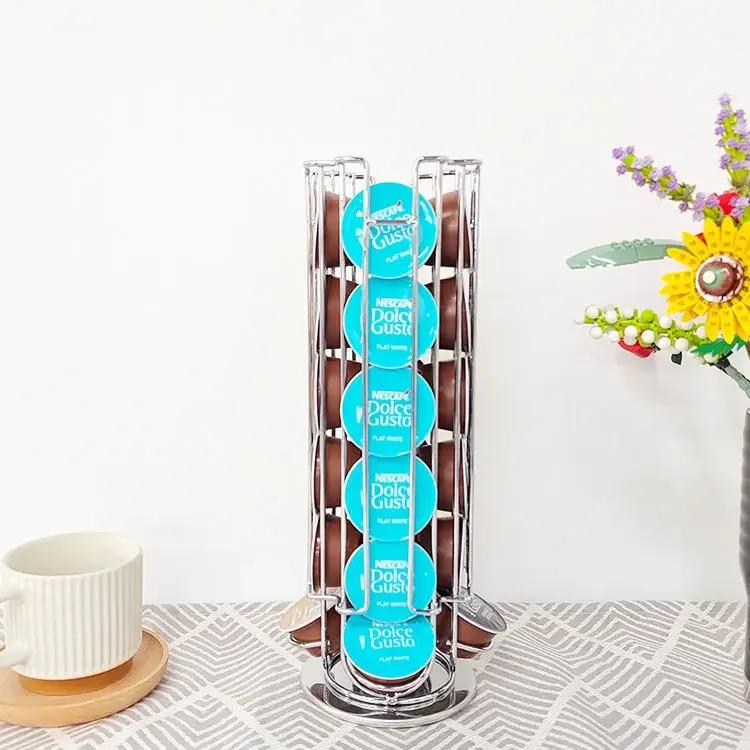 2022 New Capsules Holder Dolce Gusto Stainless Silver Black White Holder 24Pcs Capsules Coffee Capsules Dispenser Rack Holder
