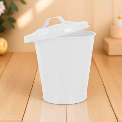 Creative Small Garbage Bin Desktop Trash Can Cute Covered Waste Container for Kitchen Bathroom Office Flower Pot Storage