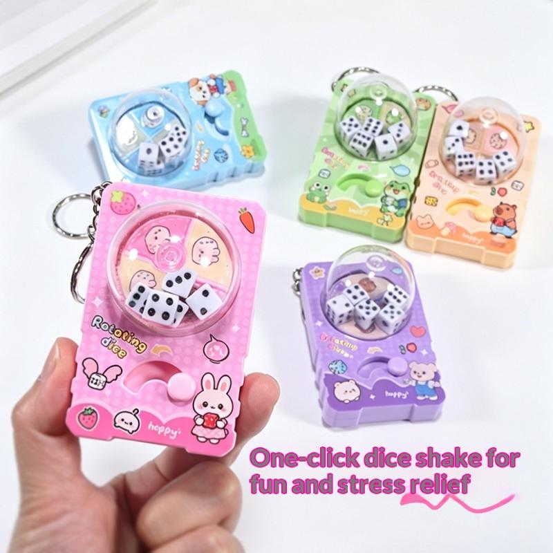 Portable Fidget Dice Keychain,Stress Relief Toy,Unique Gift Dice Gaming Stress Reliever Decision Maker Novelty Gift For Her Him