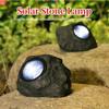 Solar Stone Garden Light Waterproof Led Lamp With Sensor For Outdoor Decor