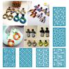 Heart Silk Screen Stencil for Clay Reusable Silkscreen Print for DIY Printing Jewelry Earrings Valentines Day Decoration