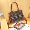 Fashion printed handbag New retro tote bag Contrast color women's bag Casual shopping bag One shoulder messenger bag