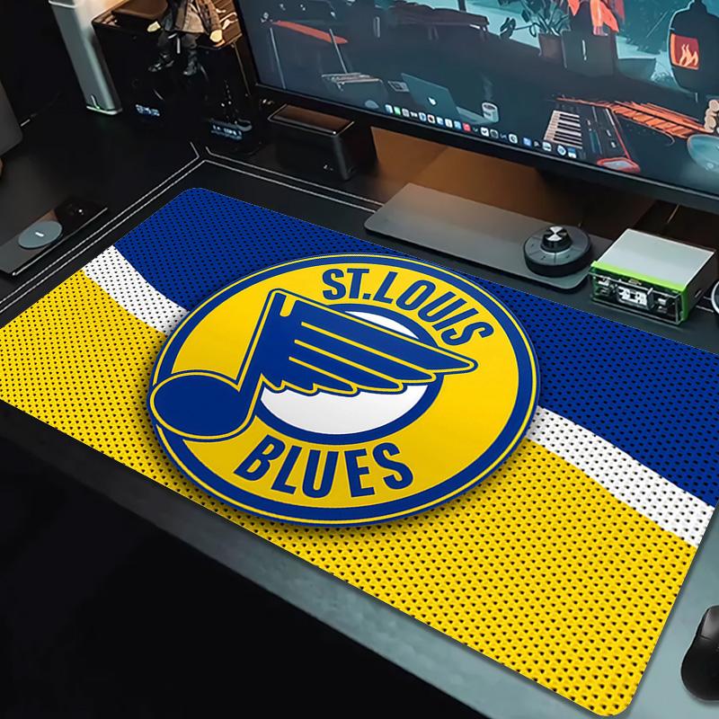 St. Louis Blues Print Cushion Non-slip Laptop Tablet Big Mousepad XXL Mat Mini PC Playmat With Lock edge