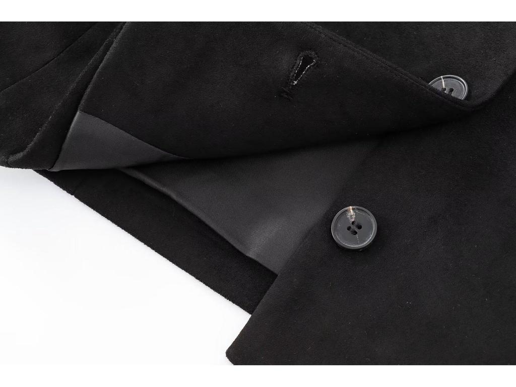 2025 Women's Winter Suede Mini Skirt and Short Jacket Set