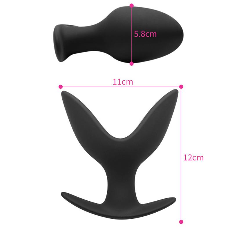 Silicone Anal Dilator Hollow Petal Tunnel Butt Plug Anus Beads Expander Vaginal Speculum Expansion Sex Toys for Women Men