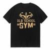 Old School Gym Print T-Shirt Sommer Herren Lässig Kurzarm T-Shirts Mode Rundhals Atmungsaktives T-Shirt Harajuku Street Style T-Shirts