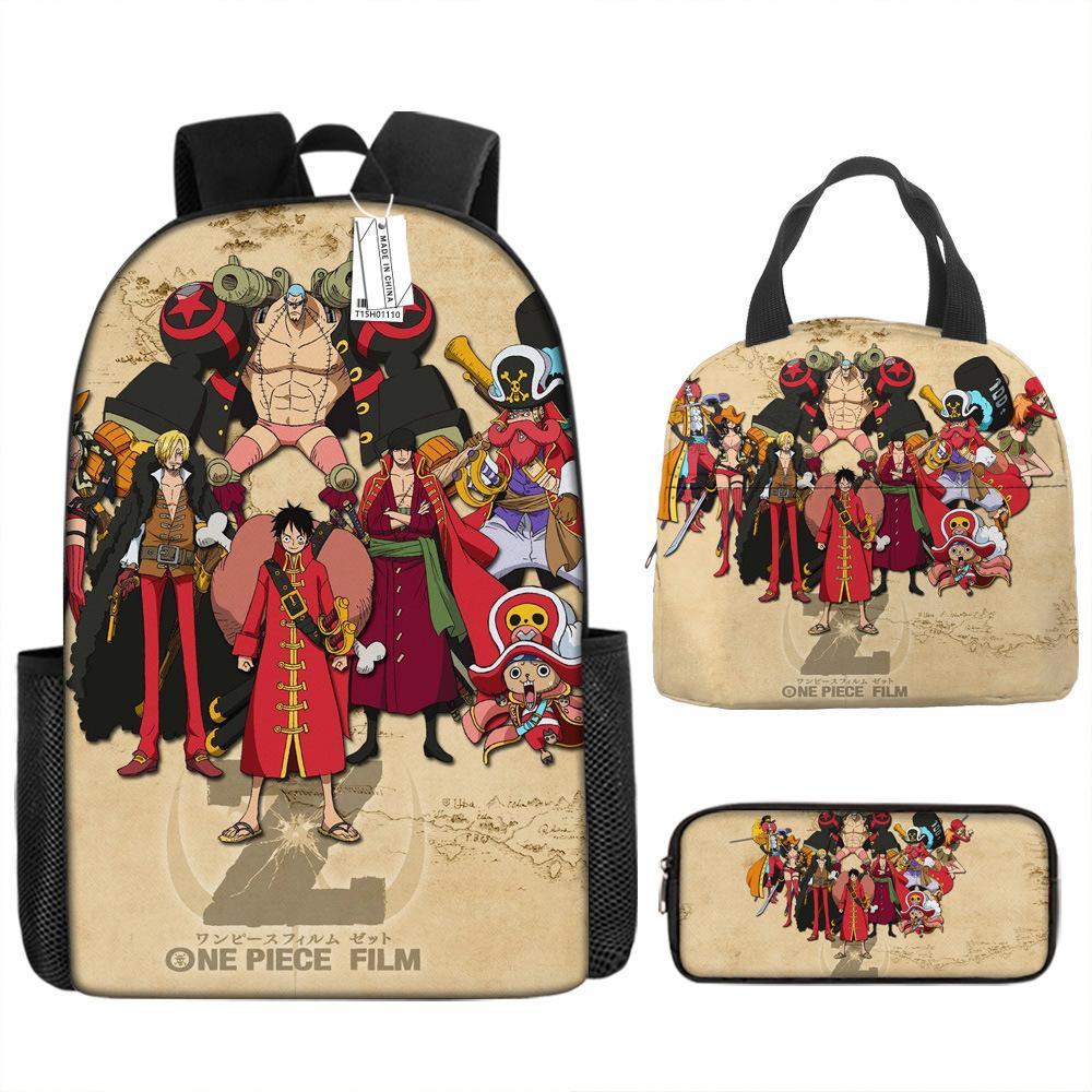 ONE PIECE Luffy One Piece Schoolbag Campus Primary School Students Nautical King Backpack Lightweight Large Capacity Computer Bag