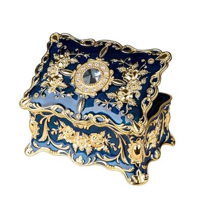 Feyarl Jewelry Box, Jewelry Storage Box, Jewelry Case, Watch Box, Blue, Rectangular, Large
