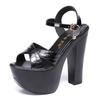15cm Small Size 32-43 Extreme Block High Heels Sandals Summer 2025 Women's Chunky Platform Sandals for Office Model Party