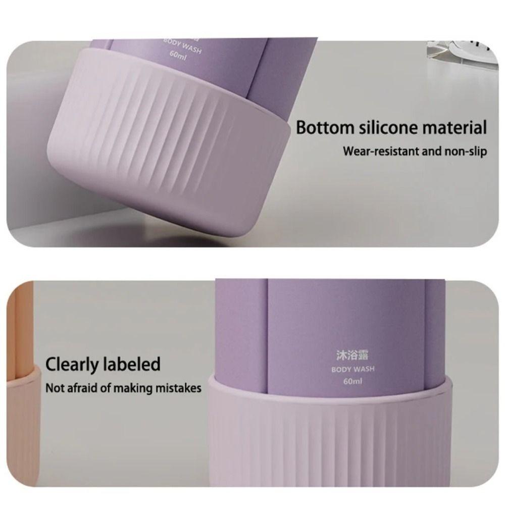Leakproof Silicone Travel Bottle Set Empty Press Container Organizer  Shower Gel