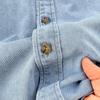 Unisex Washed Denim Long-Sleeve Loose Shirt, Casual Spring/Autumn Outerwear