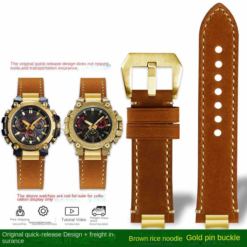 Schnellwechsel MTG B3000 Retro Leder Uhrenarmband Für Casio MTG-B3000B/BD Edelstahl Adapter Herren Rindsleder Uhrenarmband
