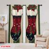 2 szt., druk płaski 2D Zasłony Rolety Skarpety świąteczne Kwiatowy Świąteczny Tkanina poliestrowa (bez pręta) Wszechstronny Wszystko