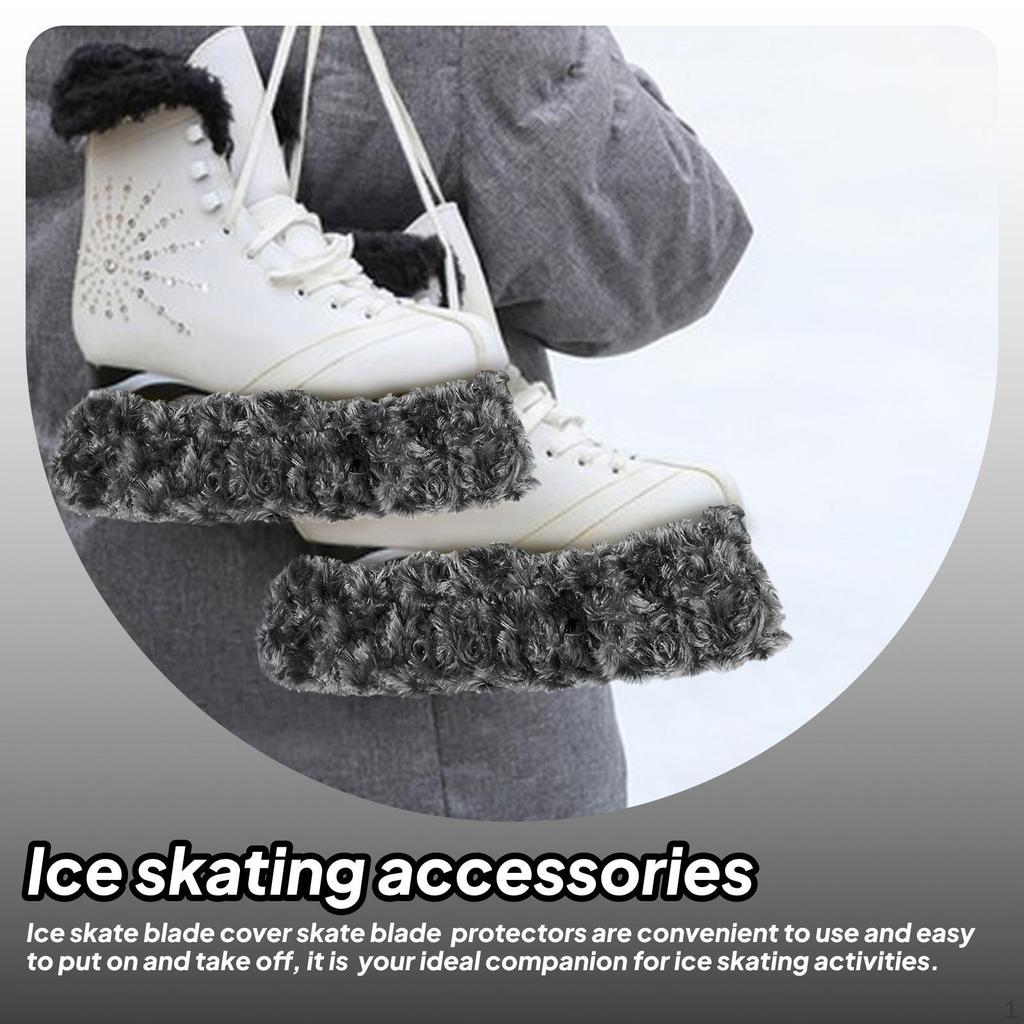 2 Pieces Ice Skate Covers Guards Portable Sleeves Comfortable Versatile Skating for