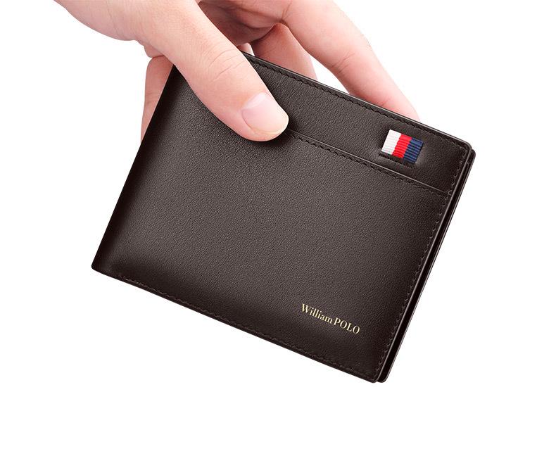 Ying Huang Bao Luo Men's High-End Genuine Leather Short Wallet
