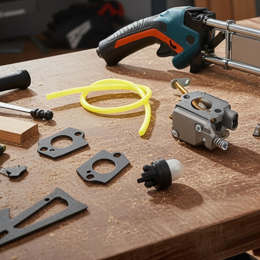 For ZAMA C1Q-601 Carburetor Replacement Carburetor Kit As Picture Compatible With WT-673 Gaskets And Fuel Line