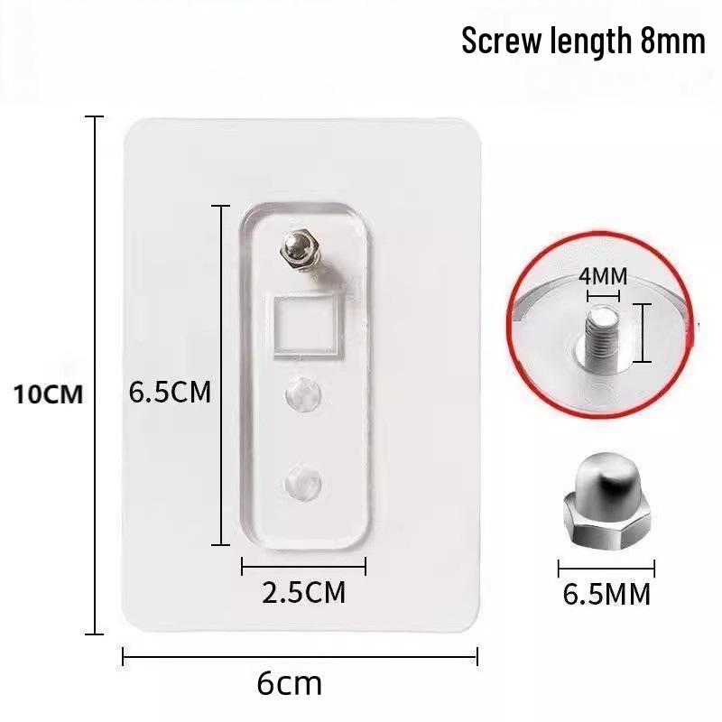 Transparent Seamless Adhesive Hooks - Strong Load Bearing for Home, Kitchen & Bathroom