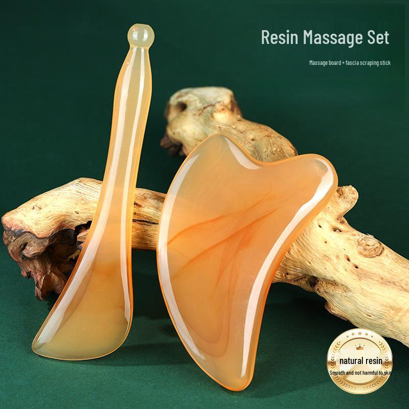 Resin Ox Horn Massage Board for Facial Acupoints and Meridian Scraping