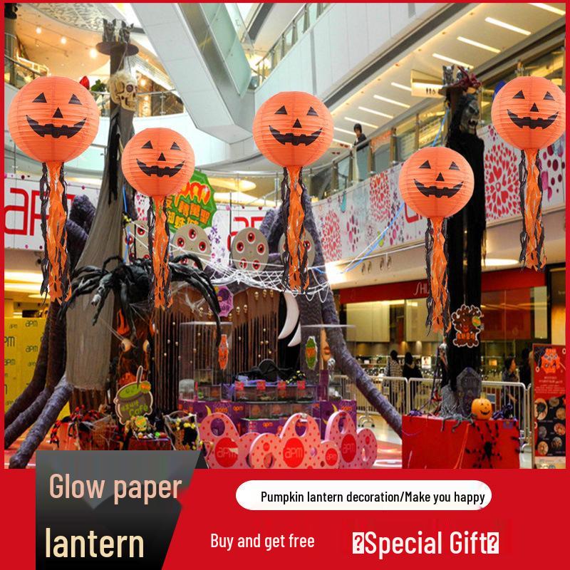 Halloween String Lights: Pumpkin Lantern Decor for Bars, Kindergartens, and More - Hanging Ornaments & Handheld Props