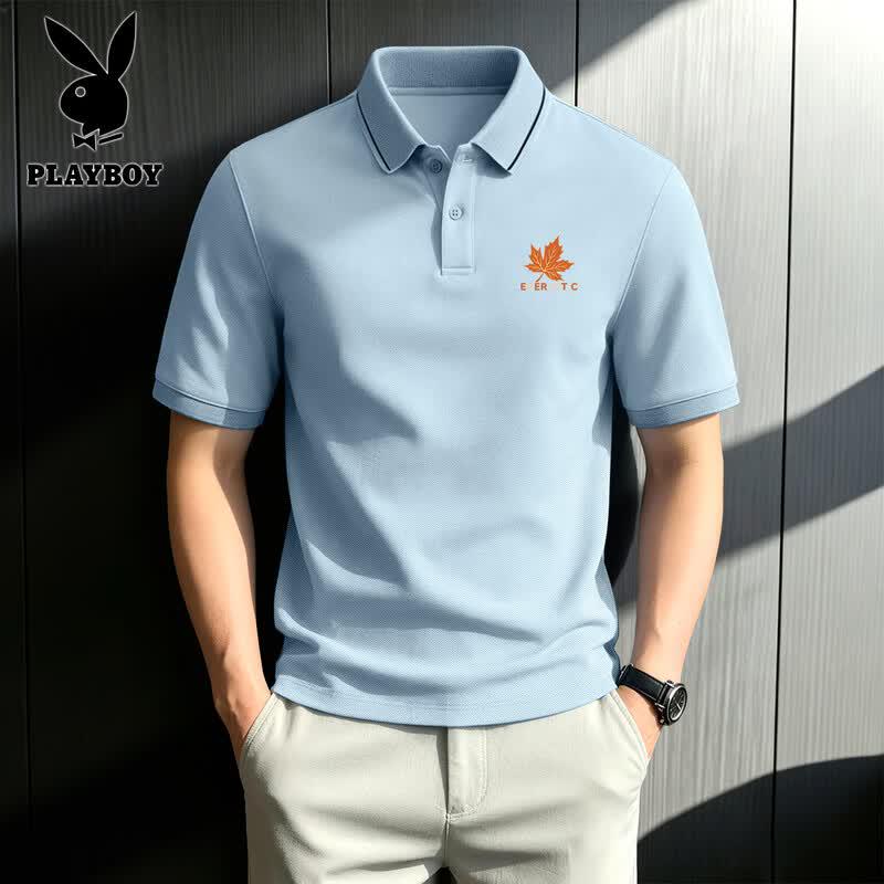 PLAYBOY Men's Summer Casual Polo Shirt