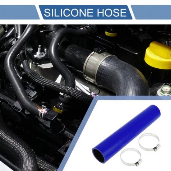 

1 Pcs 51mm 201 ID 305mm 1201 Length 0 Degrees Blue Black Car Silicone Hose