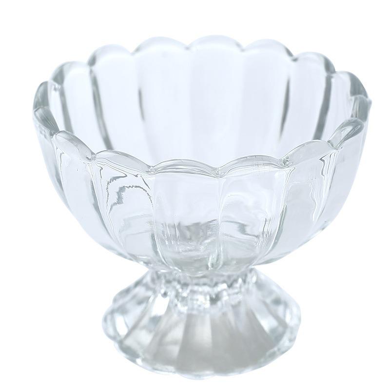 European Style High-Value Glass Dessert Cup for Ice Cream, Yogurt, Fruit Salad, Milkshake & Cold Drinks