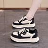 2025 Spring Little White Shoes New Korean Version Ins Female Students Platform Heightening Sports Board Shoes Casual Street Shooting Q5615