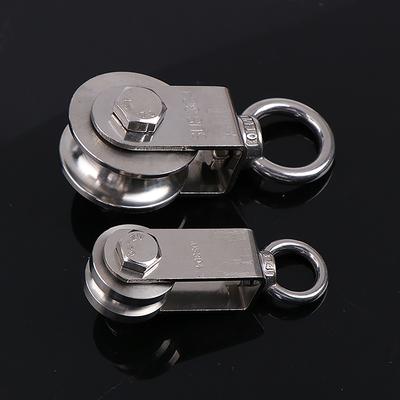 1 Pz Acciaio Inossidabile 304 Cuscinetto Duplex Super Silenzioso Sistema di Pulegge Rotanti Staccabile Ruota di Trazione per Palestra Puleggia Girevole Tipo U/V