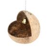 Jaulas para pájaros con cáscara de cocos naturales, casa para loros, casas para dormir, jaula con cordón para colgar, para mascotas pequeñas, pinzones, gorriones