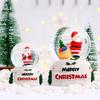 Christmas New Arrival Luminous Snowman Crystal Ball Glass Ornament, Christmas Eve Gift for Kids