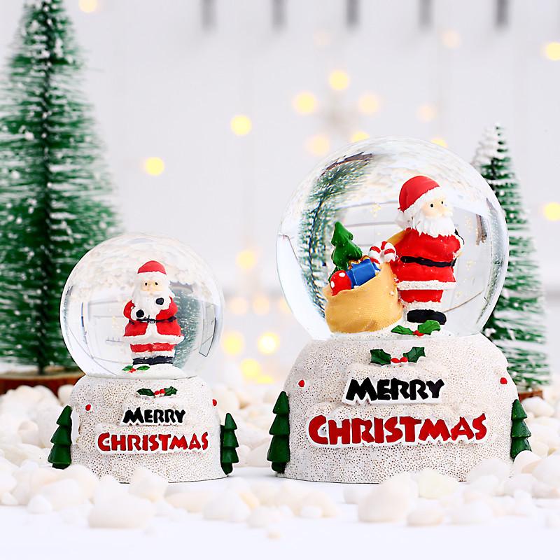 Christmas New Arrival Luminous Snowman Crystal Ball Glass Ornament, Christmas Eve Gift for Kids