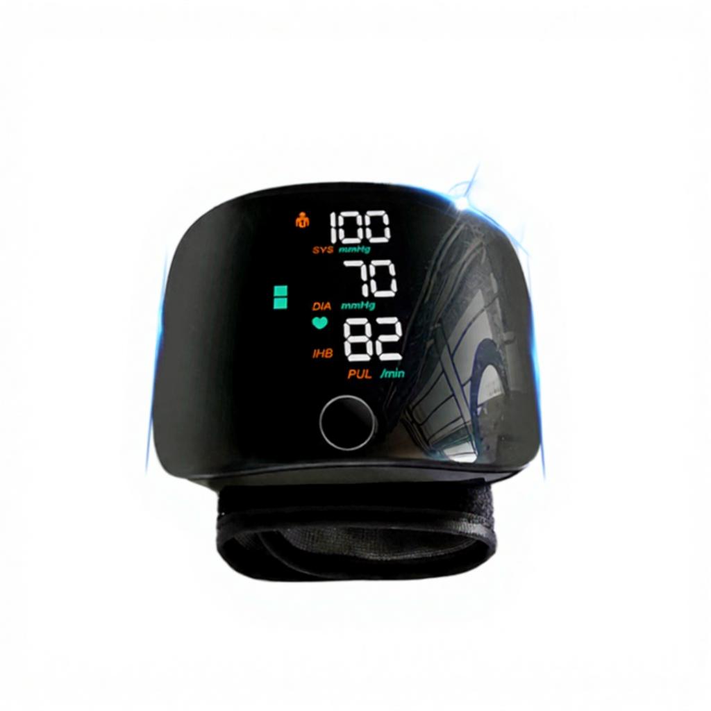 HUAAN A02 Electric Smart Digital BP Sphygmomanometer Wrist Blood Pressure Monitor Rechargeable LED Curved Screen CE Certified Plastic