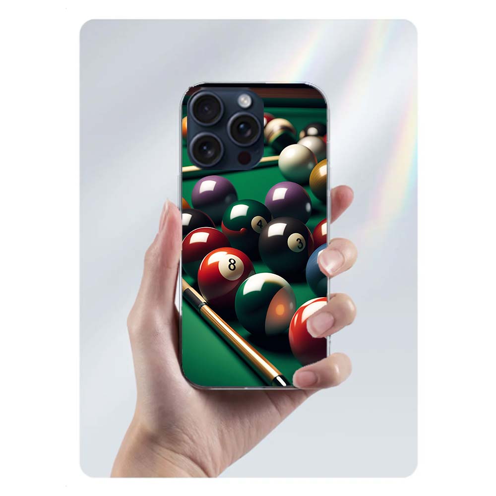 

Billiards Table Party Poster Clear Phone Case For Iphone 17 Air 16 Pro Max 15 Pro 14 Plus 17E 16E 11 13 12 Mini Cover Cases Fund iPhone 15