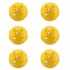 6 Pack Pickleball Balls 26 Holes Pickleballs for Outdoor Indoor Sports Pickle Ball Set Durable Cricket Kit Net Bag
