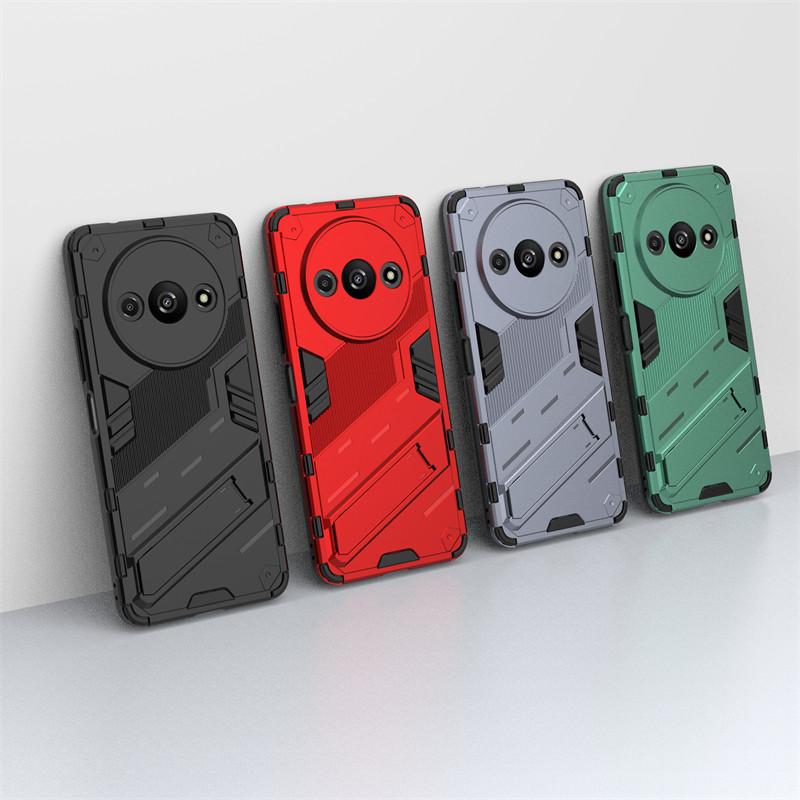 For Xiaomi Redmi A3 Case Xiaomi Redmi A3 Cover Armor PC Stand Holder Shockproof TPU Protective Phone Cover For Xiaomi Redmi A3