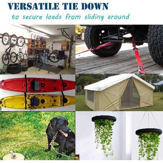 Tie Down Anchor, Stainless Steel Cargo Tie Rings for Truck Bed Kayak Canoe Boat