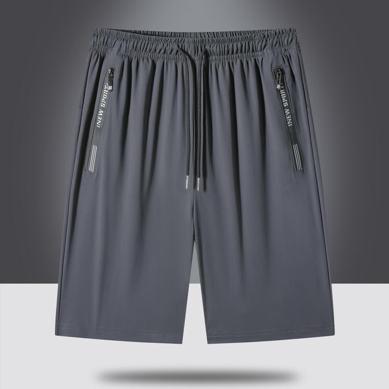 

Мужские летние быстросохнущие спортивные шорты из ледяного шелка — дышащие, высокоэластичные, с кондиционером, тонкие, однотонные. 2XL