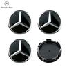 4pcs 60mm Black Silver Car For Mercedes Benz Wheel Cap Badge Logo Cover W176 W177 W204 W205 W213 W212  W206 X156 X253 W117 W166 FI1