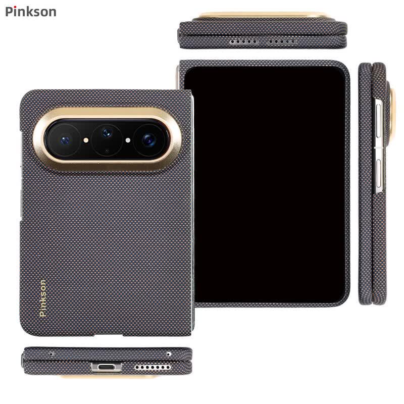 Pinkson Aramid Fiber Phone Case for Huawei Pura X Max Front & Back Cover Set
