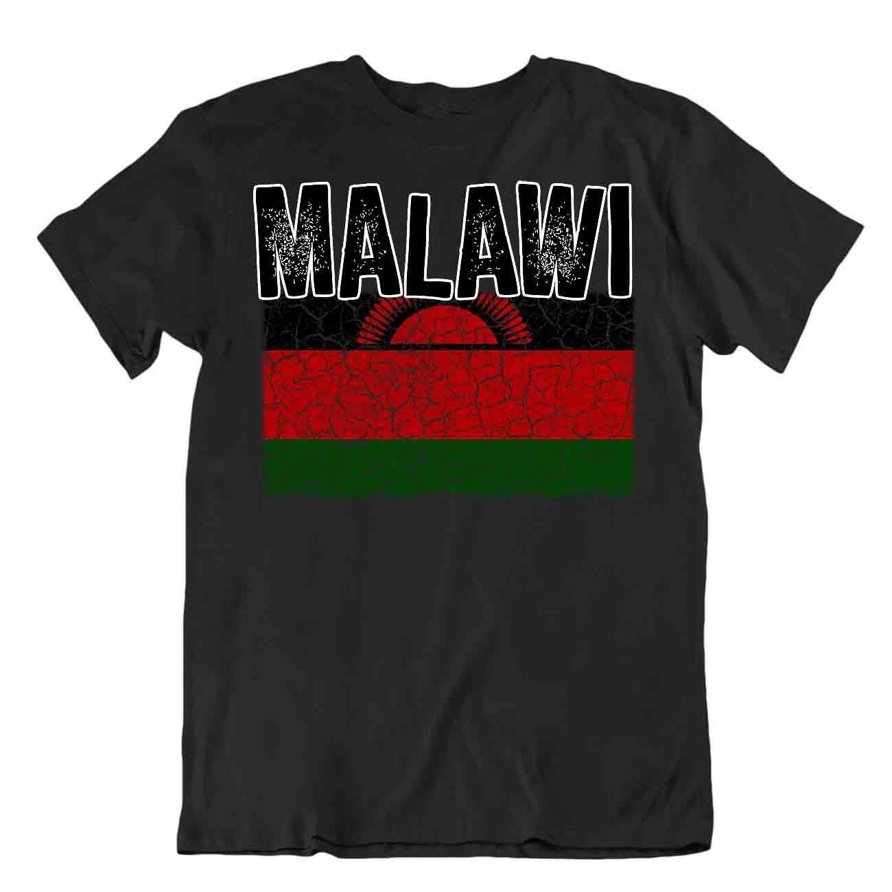 Flag T-Shirt Malawi Fashion Country Souvenir Gift Tee Pride logo M