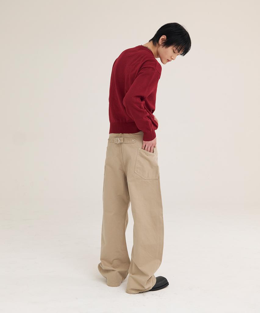 Akesi Andy Soft Henley Neck Knit_Wine