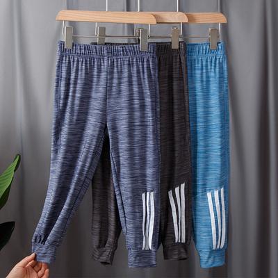 Çocuk Hızlı Kuruyan Spor Pantolon Yazlık İnce Buz İpeği Sivrisinek Geçirmez Pantolon Erkek Çocuk Yüksek Esneklik Bol Pantolon