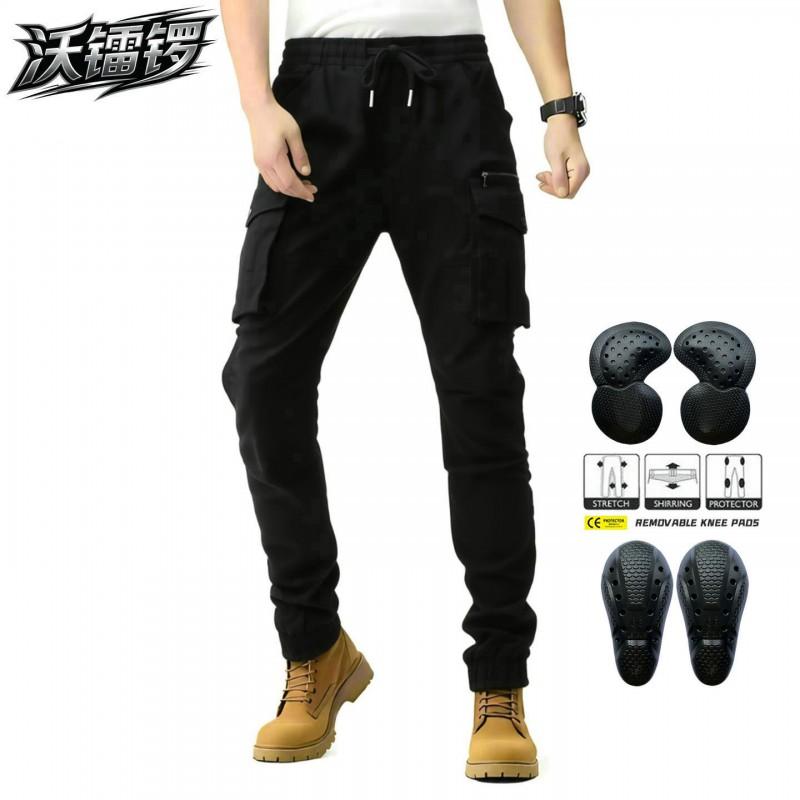 Mens Motorcycle Riding Pants Outdoor Tactical Multi-pocket Workwear Biker