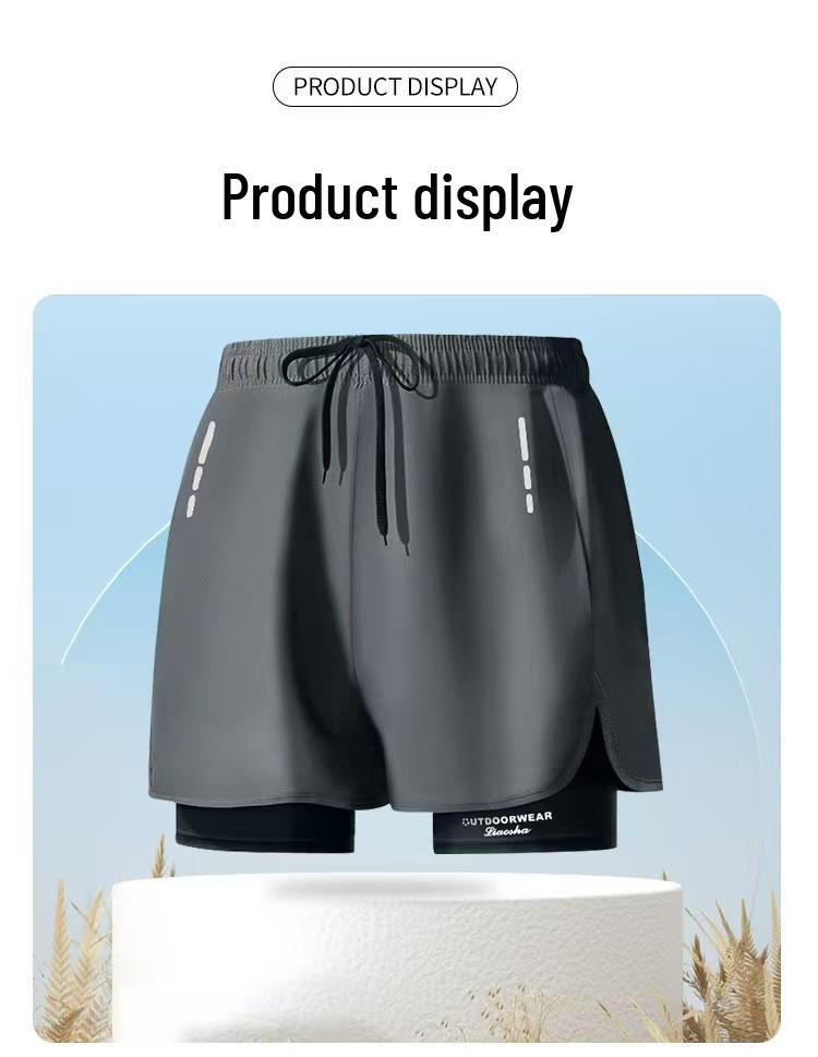 Men's Quick-Dry Plus-Size Swim Trunks: Anti-Embarrassment Boxer Briefs for Beach & Hot Spring
