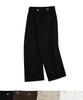 DALEN Waist Tab Curved Cotton Pants - (4 Colors)