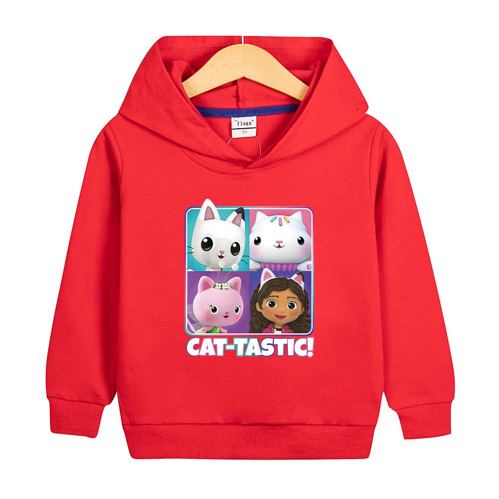 Kids Fall and Winter Outdoor Casual Warm Hooded Sweatshirt Girls Cartoon Cute Gabby's Dollhouse Printed Comfortable Soft Hoodie