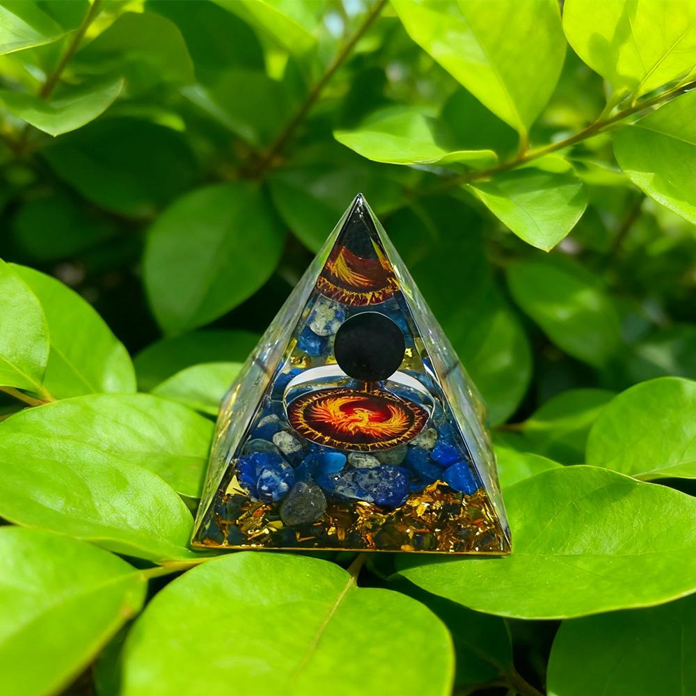 Křišťálová Orgonová Pyramida Generátor Energie 5 cm Přírodní Ametyst Peridot Reiki Čakra Meditační Nástroj Vánoční Dárek Pro Rodinu