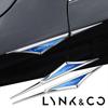 2pcs 3d Alloy Car Stickers Car Accsesories Accessory for LYNK&CO 01 02 03 05 06